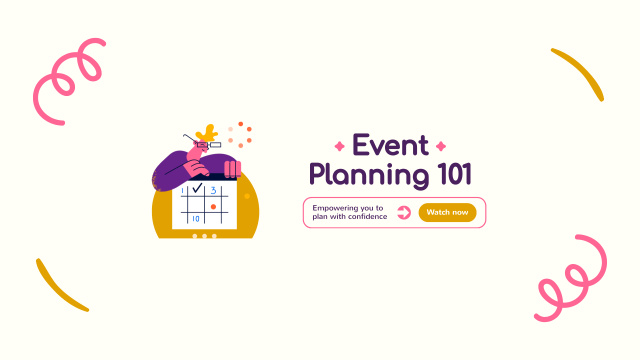 Event Planning Services with Schedule Youtube Tasarım Şablonu