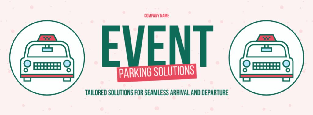 Plantilla de diseño de Parking Services for Taxi Cars Facebook cover 