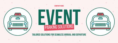Plantilla de diseño de Servicios de estacionamiento para taxis Facebook cover 
