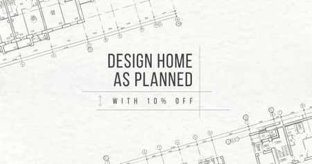 Design camp announcement on blueprint Facebook AD Design Template