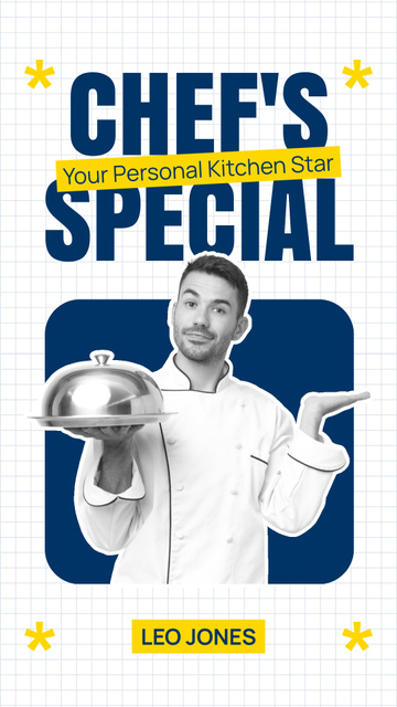 Ontwerpsjabloon van Instagram Story van Catering Services with Chef's Specials