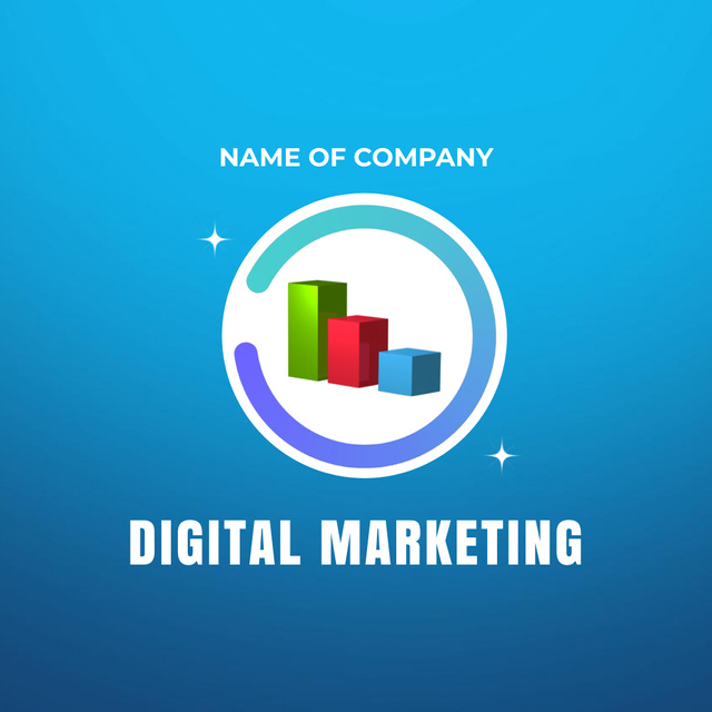 Insightful Digital Marketing Agency Promotion With Charts Animated Logoデザインテンプレート