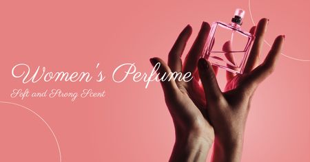 エレガントな女性用香水の広告 Facebook ADデザインテンプレート