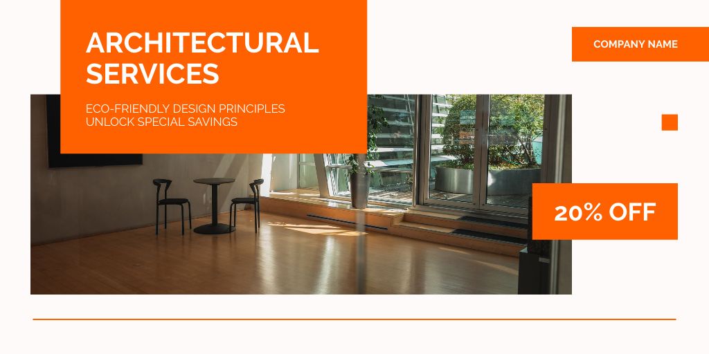 Architectural Services With Eco-friendly Principles And Discount Twitterデザインテンプレート