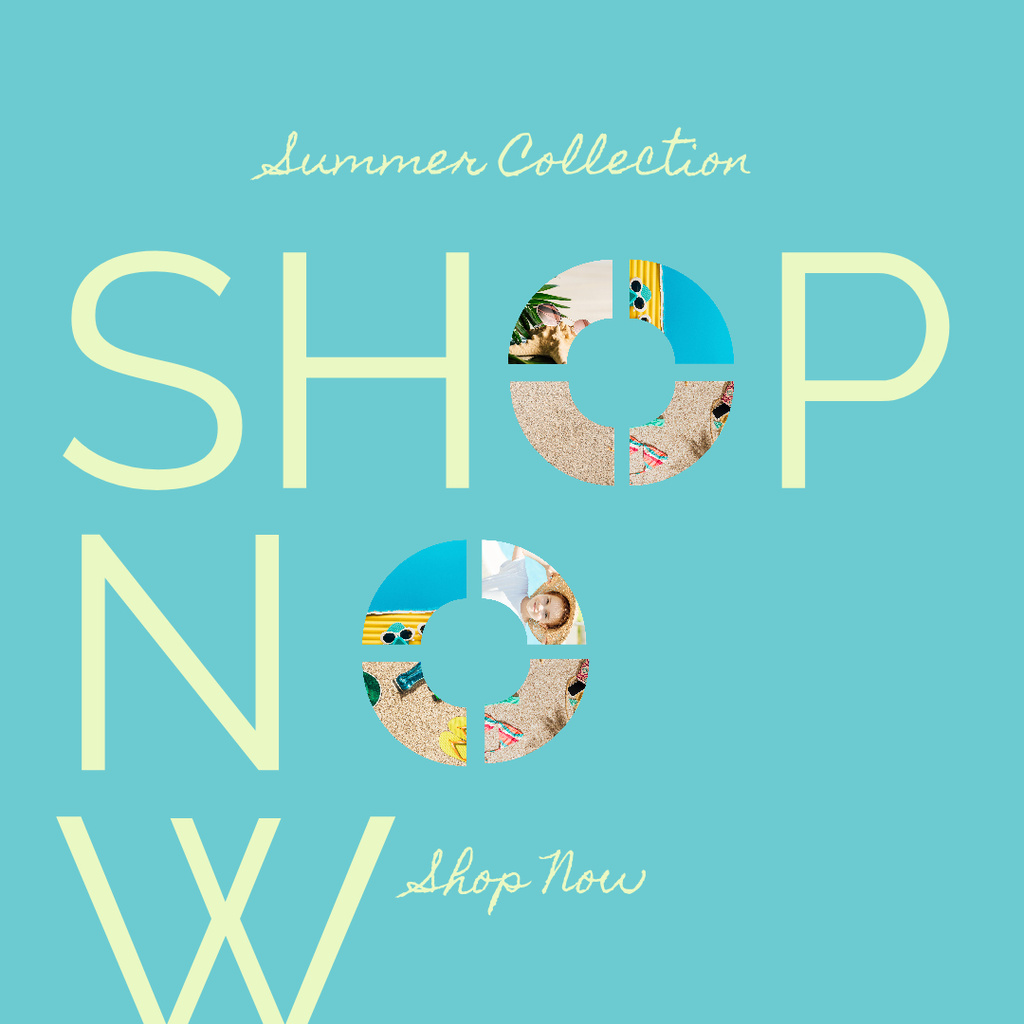 Summer Collection Sale Announcement Instagram Πρότυπο σχεδίασης
