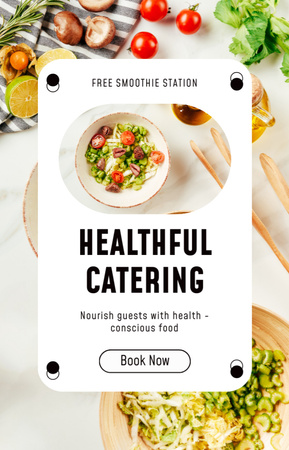 Plantilla de diseño de Catering saludable con verduras y hierbas frescas IGTV Cover 