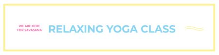 Relaxing yoga class Twitter Design Template