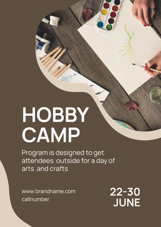 Summer Art Camp Invitation Poster A3 Design Template