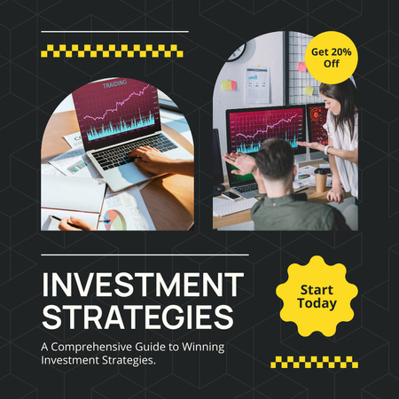 Знижка на посібник із інвестиційних стратегій Instagram – шаблон для дизайну