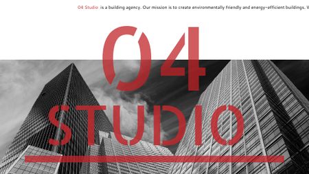 Building Agency Ad Modern Skyscrapers Title Design Template