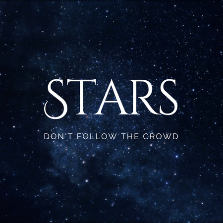 Ontwerpsjabloon van Instagram van Inspirational Phrase with Starry Sky