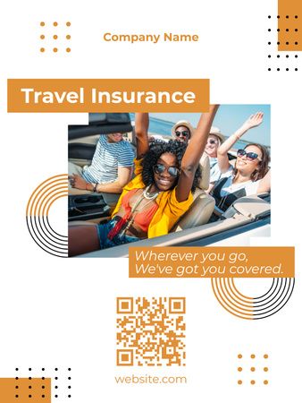 Plantilla de diseño de Oferta de procesamiento de seguros de la agencia de viajes Poster US 