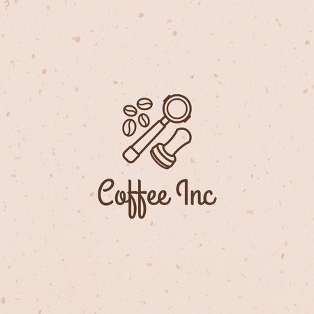 Cafe Ad with Coffee Beans Instagram Design Template