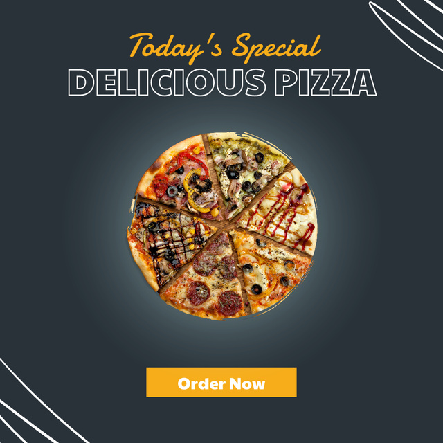 Ontwerpsjabloon van Instagram van Special Food Offer with Pizza