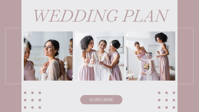 Wedding Planner Services Youtube Thumbnail Modelo de Design