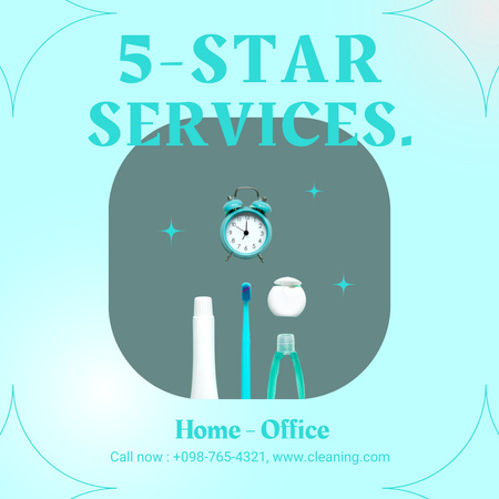 Cleaning Service For Home  Instagram AD Design Template