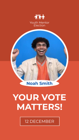 Fun-filled Candidate And Youth Mentor Elections Instagram Video Story Design Template