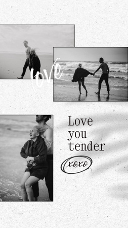 Vyznání lásky na Valentýna Instagram Video Story Šablona návrhu
