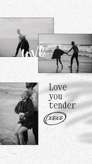 Designvorlage Love Confession in Valentine's Day für Instagram Video Story
