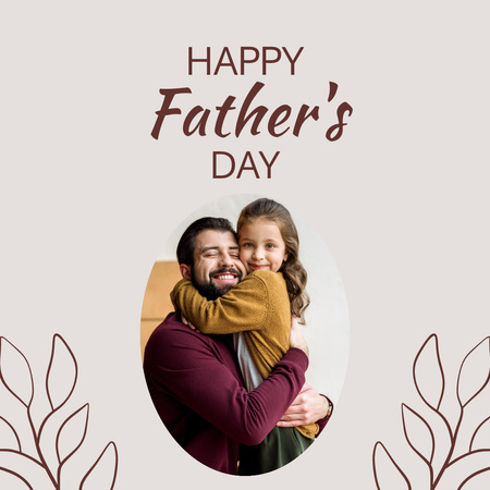 Plantilla de diseño de Envío de felicitaciones y mejores deseos por el Día del Padre Instagram 