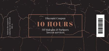 Discount on Lawyer Services on Black Elegant Coupon Din Large Design Template
