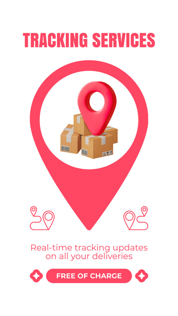 Free Tracking Services for Your Parcels Instagram Story – шаблон для дизайну