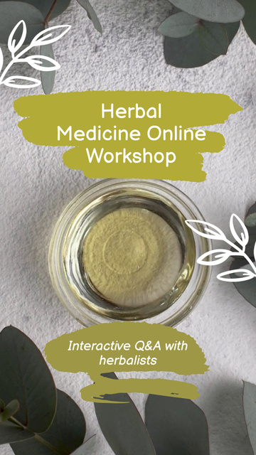 Herbal Medicine Online Workshop With Q&A TikTok Video Šablona návrhu