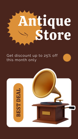 Rare Gramophone Offer At Discounted Rate Offer Instagram Story Design Template