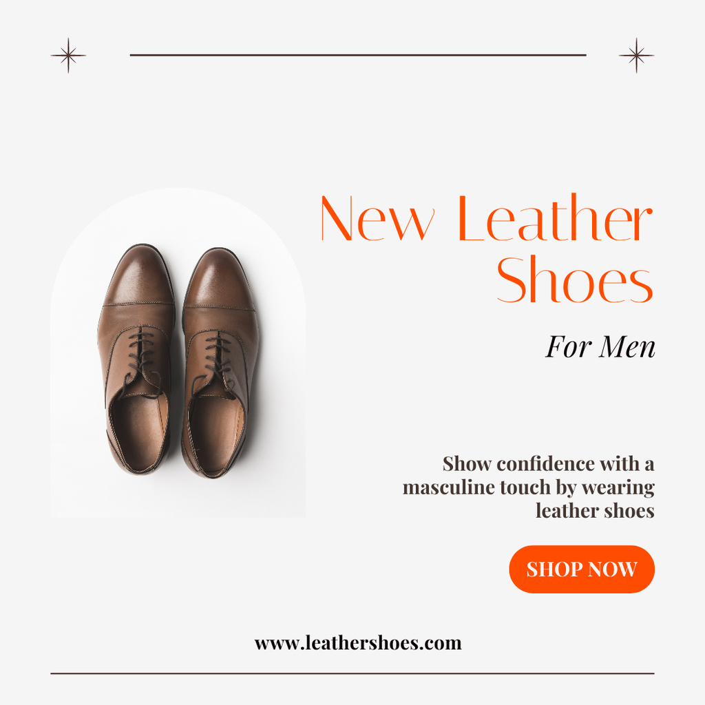 Collection of Classic Leather Shoes for Men Instagram Design Template
