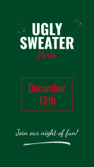 Bright Announcement of Christmas Ugly Sweater Party