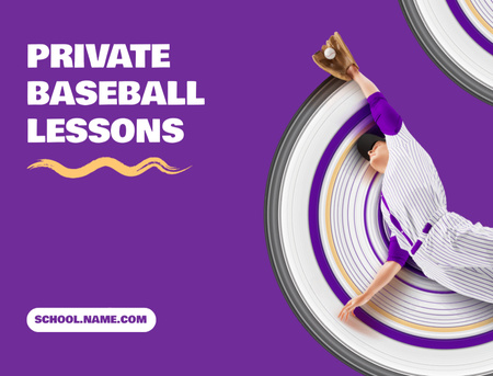 Privát baseballleckék hirdetés Postcard 4.2x5.5in tervezősablon
