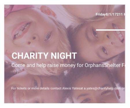 Corporate Charity Night Medium Rectangle Modelo de Design
