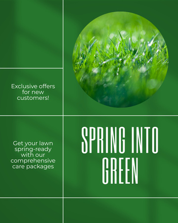 Свіжий весняний газон щосезону Instagram Post Vertical – шаблон для дизайну