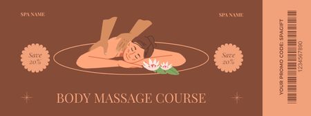 Body Massage Course Offer Coupon Design Template