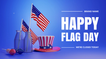 Congratulations on Flag Day with Patriotic Paraphernalia Full HD video Design Template