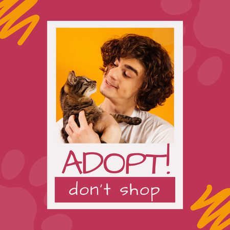 Motivation of Pets Adoption Instagram Design Template