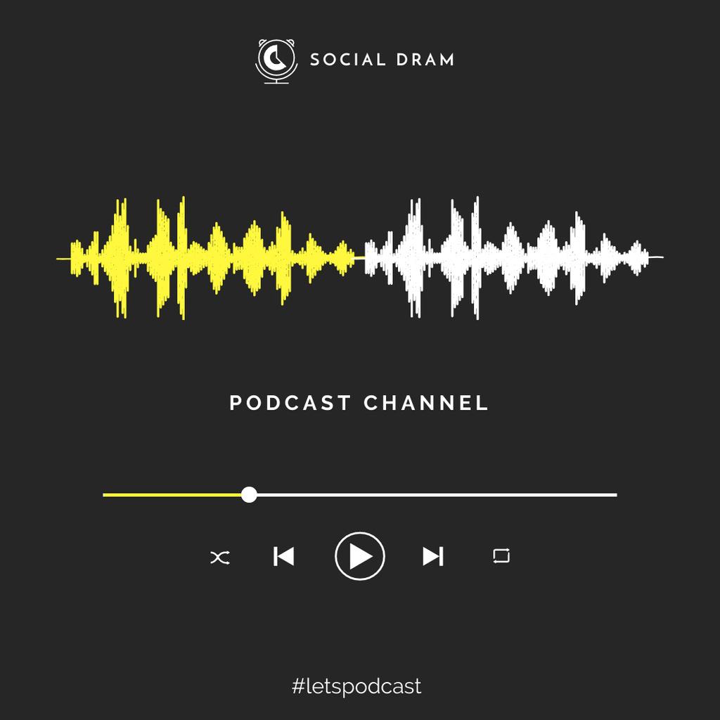 Ontwerpsjabloon van Instagram van Suggestion Listen to Social Podcast