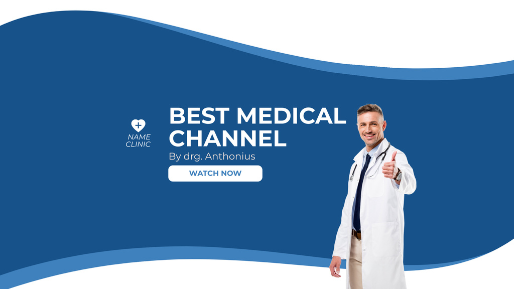 Ontwerpsjabloon van Youtube van Ad of Best Medical Channel