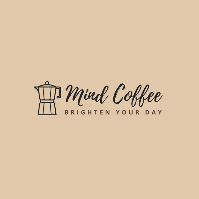 Platilla de diseño Authentic Café Promotion Featuring Coffee Maker Logo