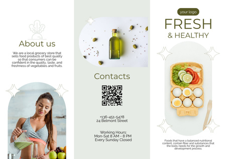 Platilla de diseño Fresh Grocery Sale Offer Brochure