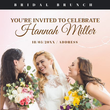 Bridal Brunch Announcement With Friends Animated Post Design Template