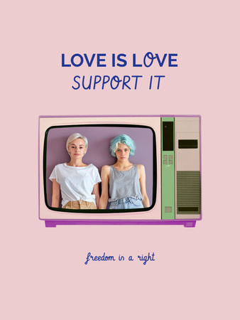 Szablon projektu Awareness of Tolerance to LGBT People Poster US