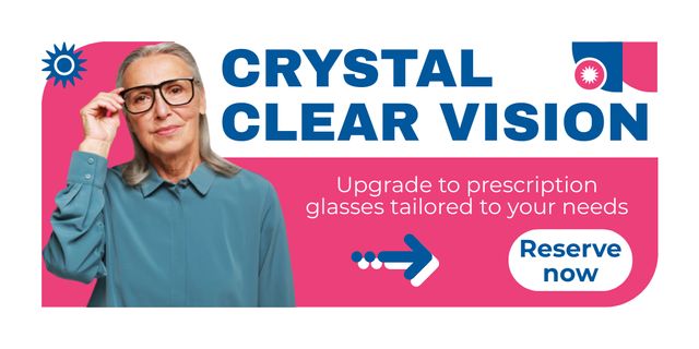 Sale of Prescription Glasses for Vision Correction Twitter Πρότυπο σχεδίασης