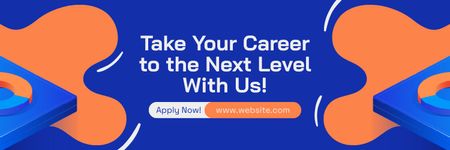 Hiring Ad With Top-notch Career Ladder Growth Offer Twitter Design Template