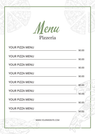 Вкусное предложение пиццы на пастели Menu – шаблон для дизайна