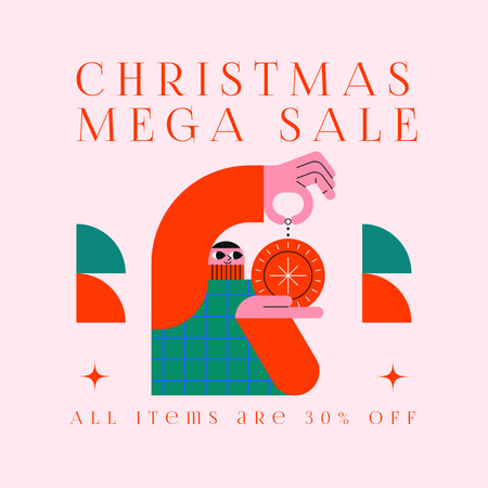 Platilla de diseño Christmas Sale Announcement Instagram