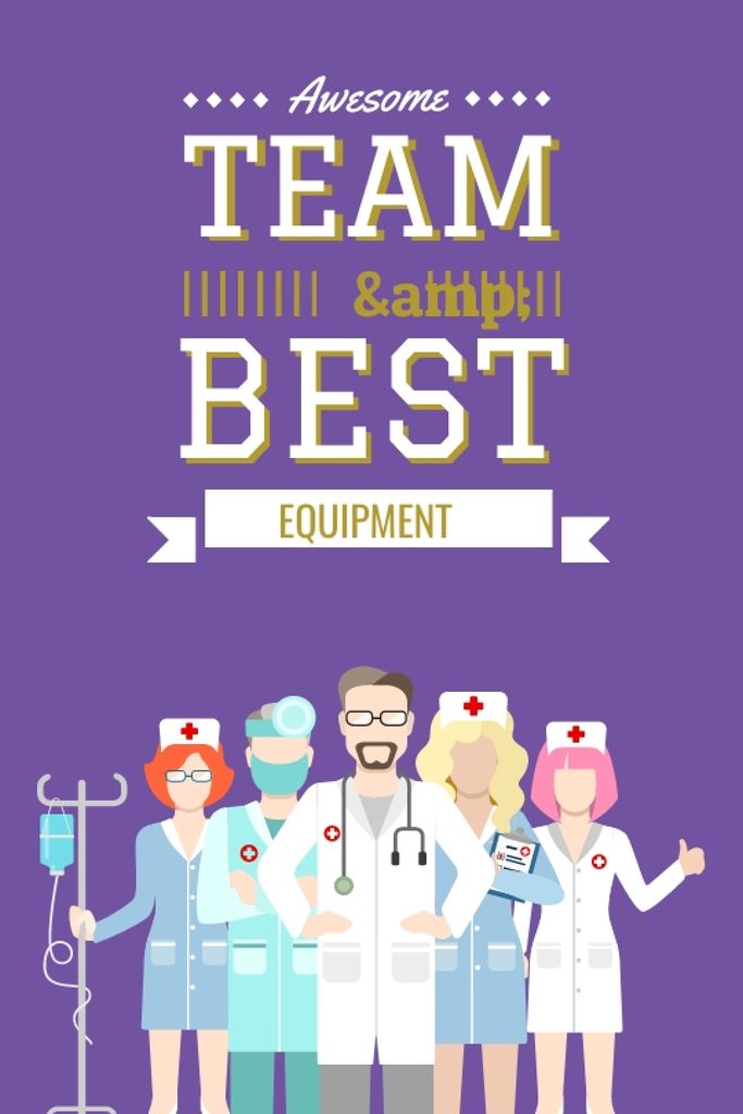 Modèle de visuel Professional team of medical staff - Tumblr