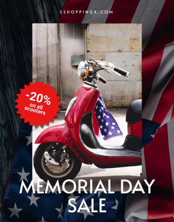 Memorial Day Celebration Announcement Poster 22x28in Design Template