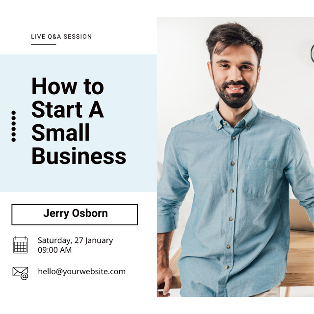 Szablon projektu Business Event Ad with Tips And Tricks For Entrepreneur Instagram