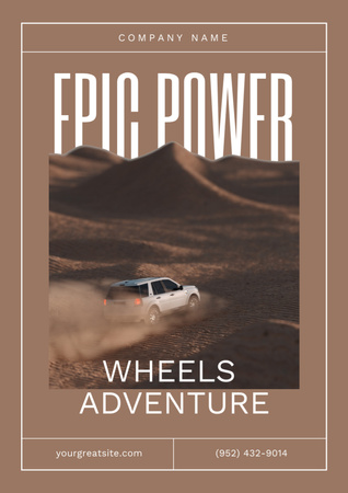Extreme Off-Road Trips Ad Poster A3 Design Template